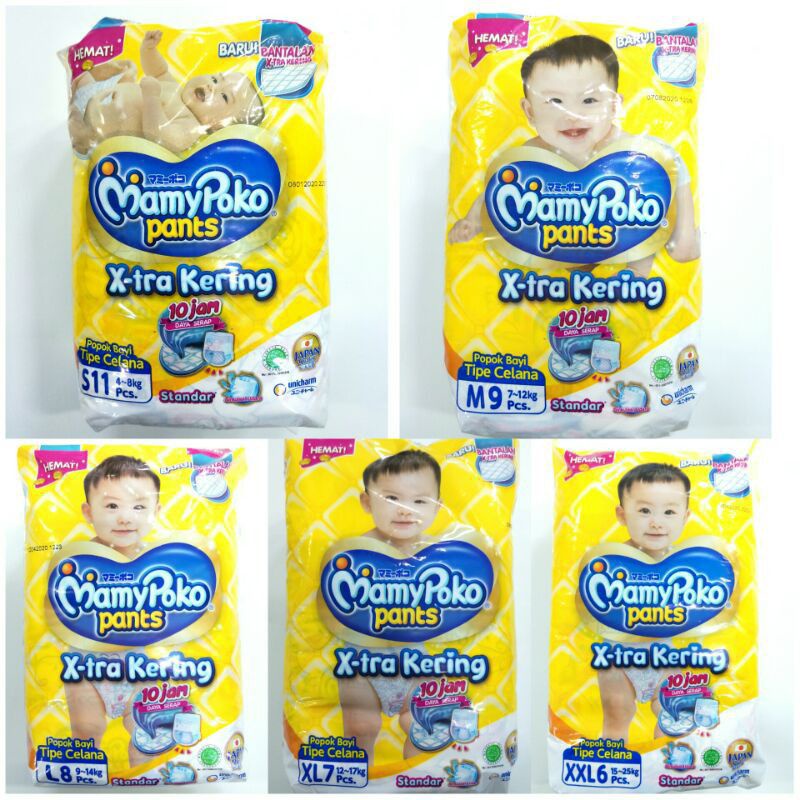 MAMYPOKO Pants Xtra Kering S11/M9/L8/XL7/XXL6 Popok Celana