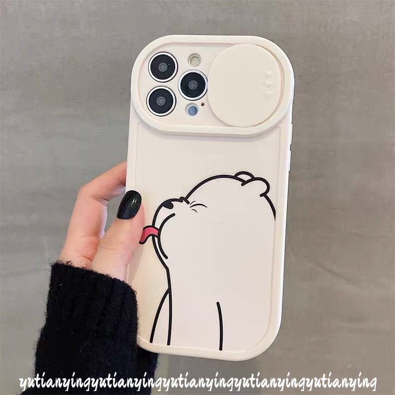 Soft Case Tpu Motif Kartun Beruang Lucu Cover IPhone 7 Plus XR 11 Pro Max X XS Max 13 11 12 Pro Max 8 Plus