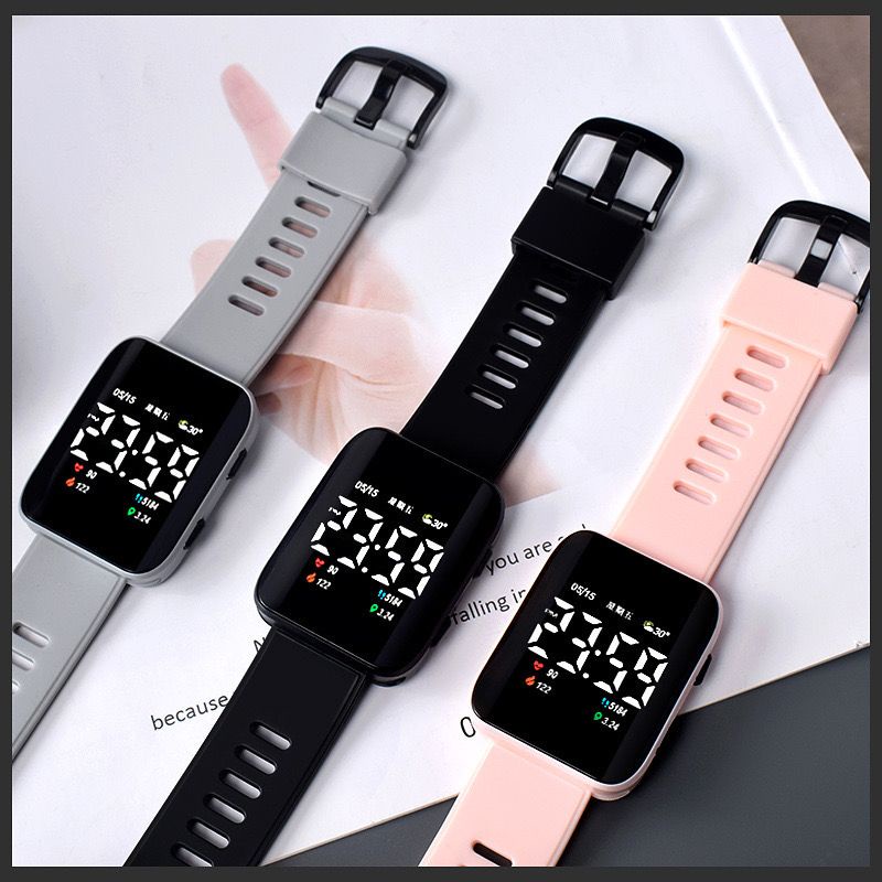 BAJ Jam Tangan LED Digital Pria Wanita Rubber Electronic Fashion Couple Anak Remaja Import Premium RM061