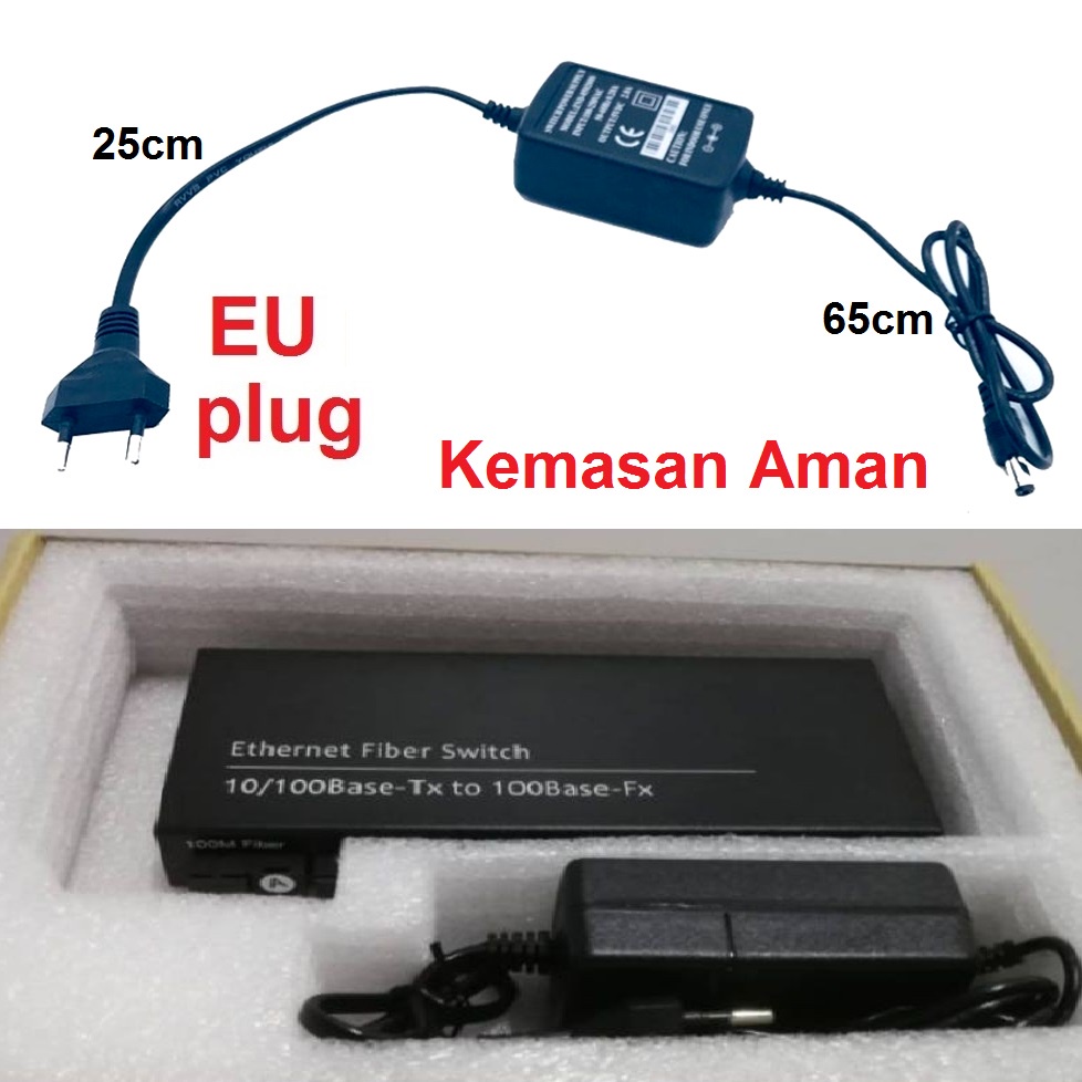 Media Converter Fiber Ethernet Switch 3F3E Optik 3 SC 3 RJ45 Fiber Transceiver 3O3E dengan Adapter