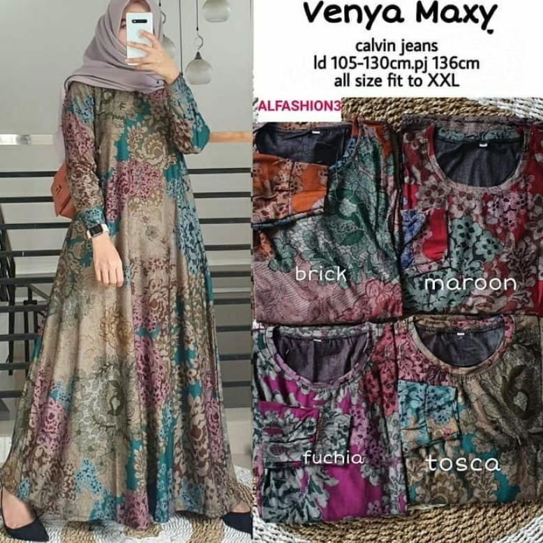 ニ Venya Maxy Gamis Calvin Jeans Jumbo Gamis Motif Batik Super Jumbo xxxxl Gamis Calvin Jeans Gamis B