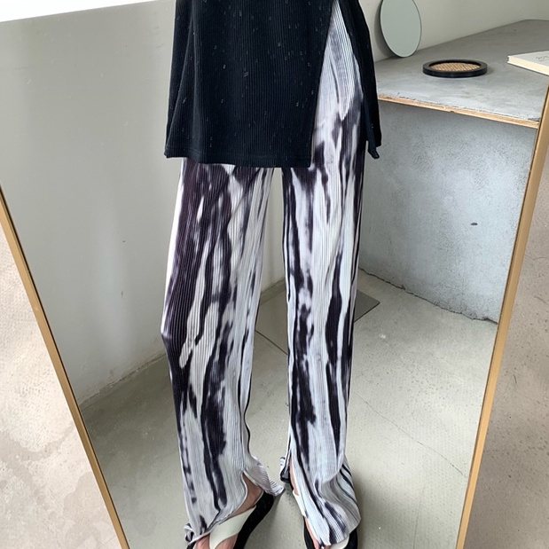 【Blossom】Fashion Tie-dye Highwaist Long Pants  2195