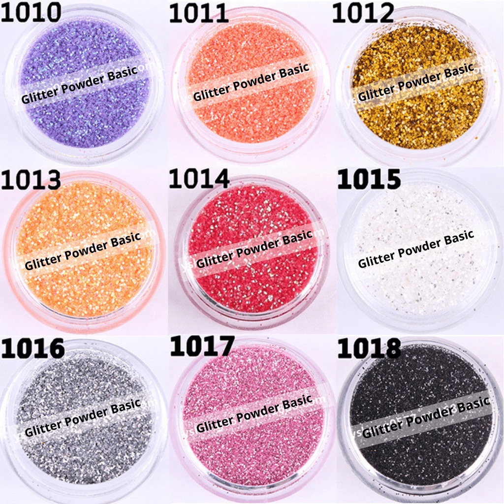 Glitter Powder Basic/ Serbuk Glitter Halus/ Bubuk Glitter Decoration Nail art