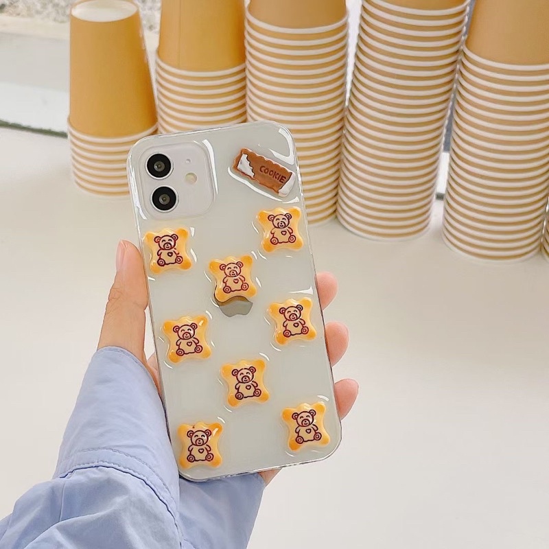 Biscuit 3D Case Vivo V25 V25 Pro V25e T1 5G 4G Y21 Y22 Y21s X70 X80 Y33s Y53 Y53s V21 Y15s Y51 Y1s Y11 Y35 Y30 Y50