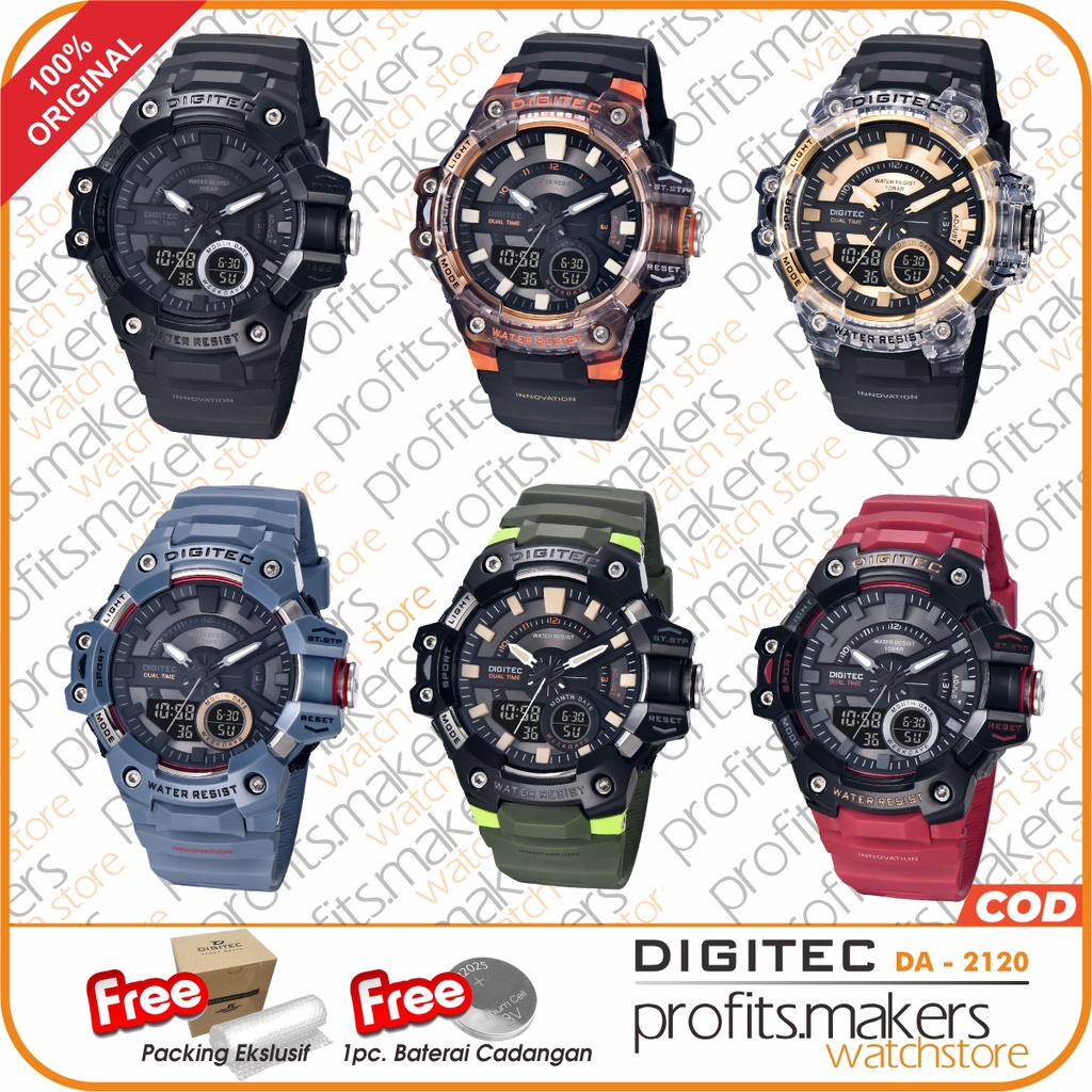 DIGITEC DA 2120 / DA-2120 / DA2120 DG Watch Jam Tangan ORIGINAL