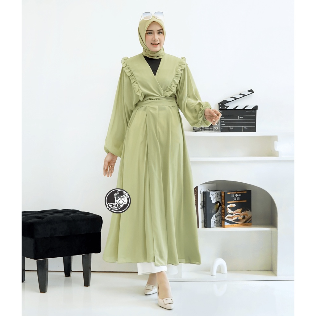 LUNA OUTER DRESS // Outer Kondangan Chiffon Baju Kondangan Simple