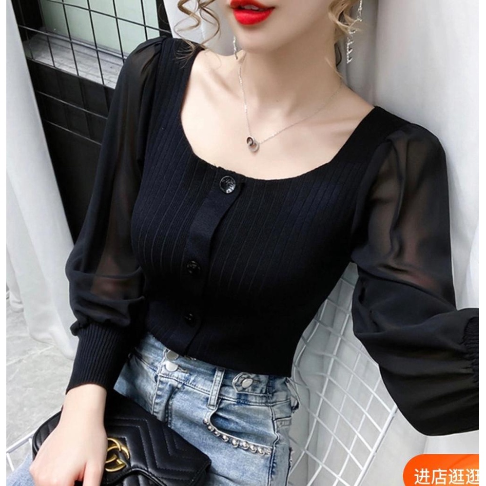 Basic id fashion Blouse vienna rajut import / atasan wanita rajut premium  / Blouse rajut