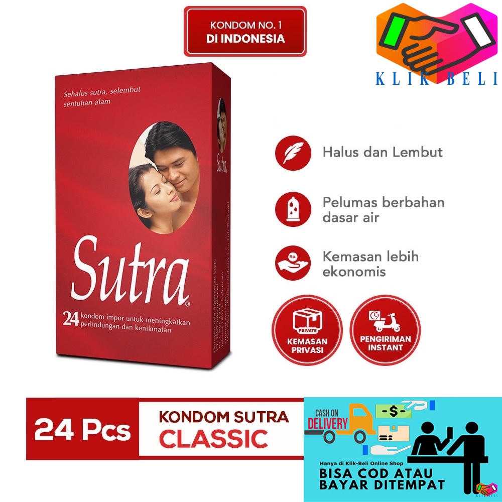 Kondom Sutra Red Classic Merah Klasik - Isi 24 Pcs