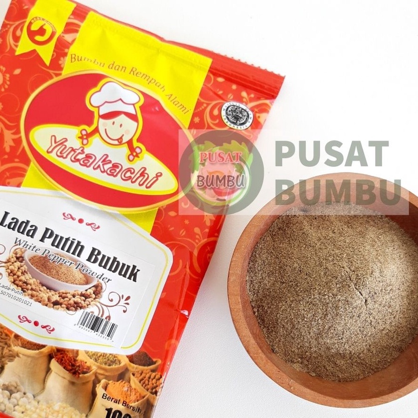 MURNI Lada Putih Bubuk 1 Kg / Merica Bubuk Kiloan/ Pepper Powder / Bumbu Rempah Herbal / Rempah Asli Indonesia Kualitas Premium / Bumbu Rempah Bubuk Pusat Bumbu