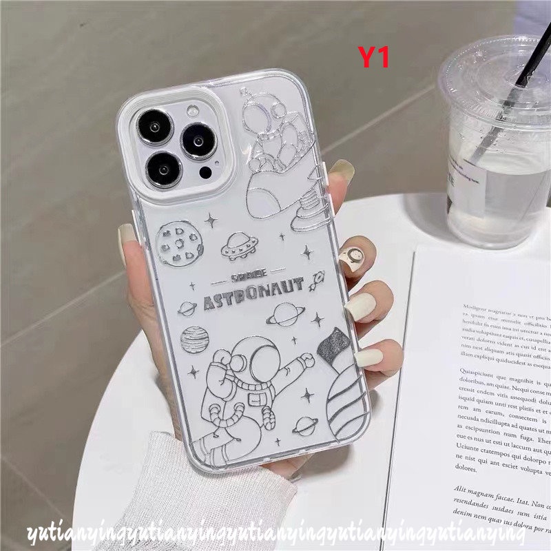 Casing OPPO A17 A15 A5s A7 A17K A1K A96 A76 A54 A15s A16 A9 A5 A53 A3s A55 A31 A16K A12 A77 A57 A95 F11 Reno 6 5F 7s 3 in 1 Sarung Bantal Sofa Desain Astronot