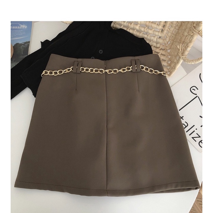 SKIRT SKORT TWEED ROK IMPORT MINI PENDEK SKIRT HIGHWAIST WANITA FREE BELT MX619