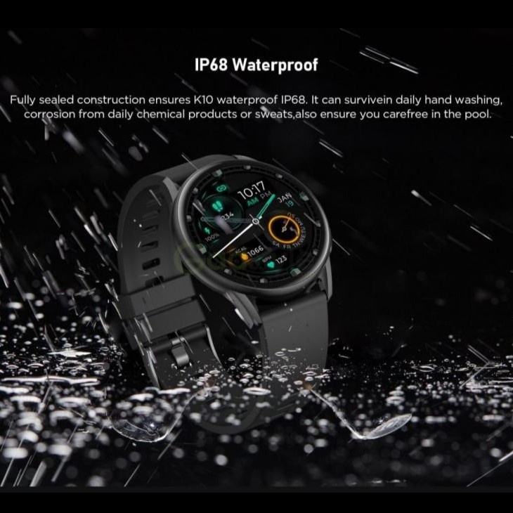 Kieslect K10 Smartwatch 1.32&quot; Semi-AMOLED Smart Watch Garansi Resmi