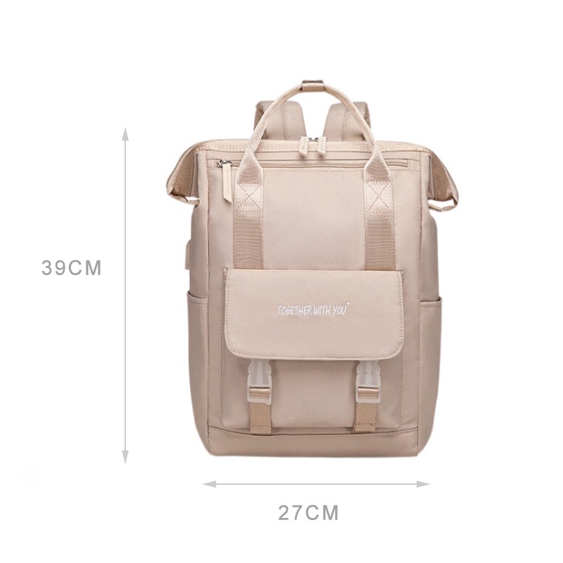 SmallLee Tas Ransel Wanita 15.6inch Laptop Korea Import Waterproof Trendy