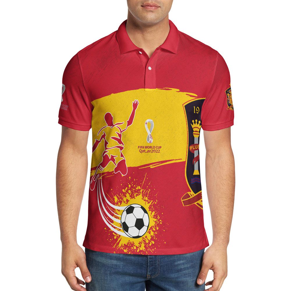 Baju Jersey Polo SPAIN PIALA DUNIA 2022 Fullprint Sublime wangky SPANYOL