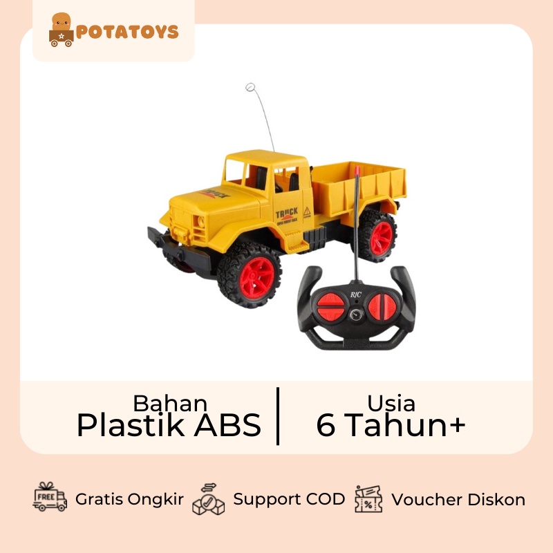 [ Potatoys ] Mainan Anak Engineering Truck dengan Remote Control