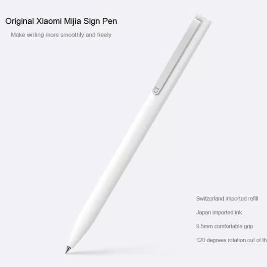 

Xiaomi Mi Rollerball Pen Mijia 0.5Mm Pulpen Sign Pen - Putih Original