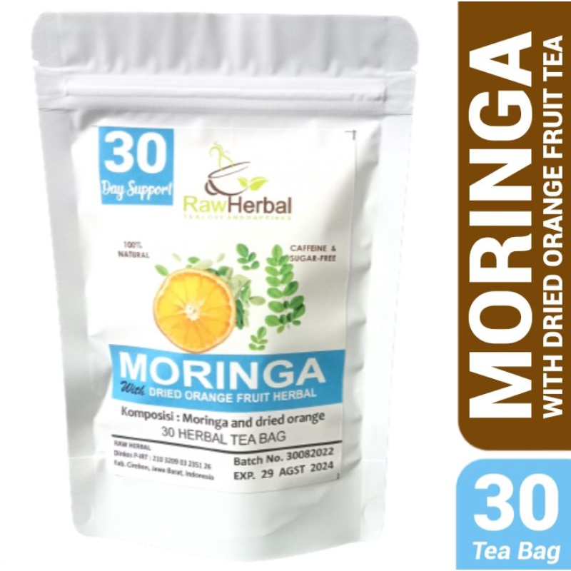 Moringa Leaf With Dried Orange Fruit Herbal Tea Isi 30 Tea Bag