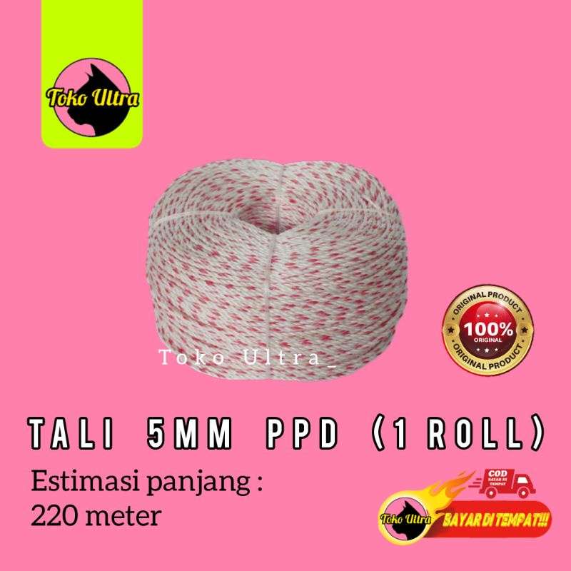 TAMBANG PPD 5MM / TALI 5MM PPD / TAMPAR PPD / TALI MOBIL BAK / TAMBANG TRUK / TAMBANG TERPAL / TAMBANG COD / TAMBANG 5MM / TAMBANG KAPAL / TAMBANG PROYEK / TAMBANG MURAH / TALI JEMURAN / KENUR 5MM / TALI MERAH PUTIH