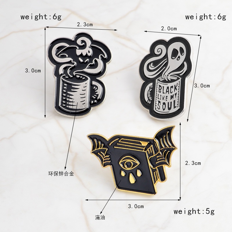 Bros Pin Enamel Desain Labu Halloween Pasang Tas Ransel