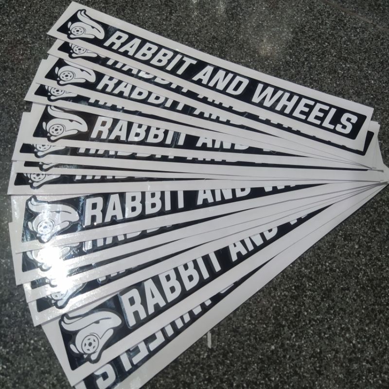 Sticker Rabbit &amp; Wheels Logo Sticker Rabbit &amp; Wheels Font