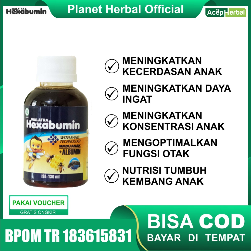 Vitamin Otak Anak Cerdas Nutrisi Otak Anak Dan Obat Anak Cerdas Hexabumin Aman Untuk Usia 1-12 Tahun