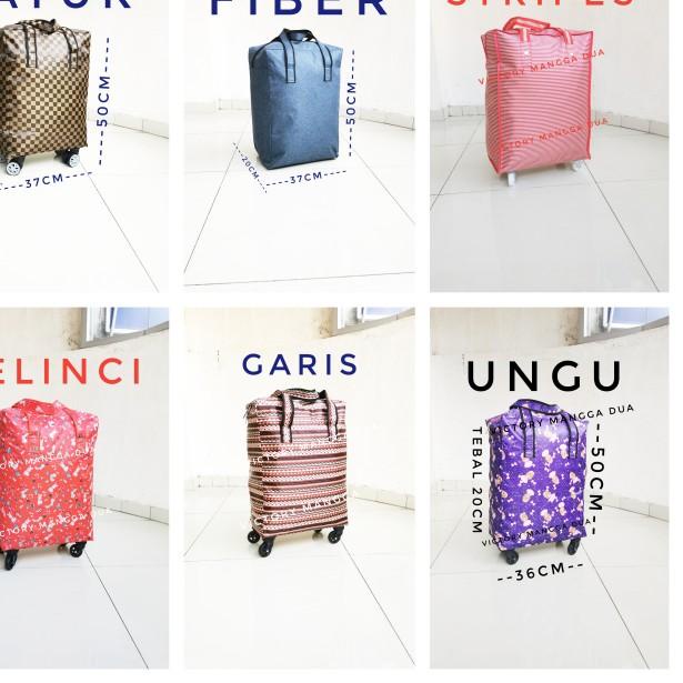 Tas travel, tas troli, tas lipat, tas roda, tote panda hitam