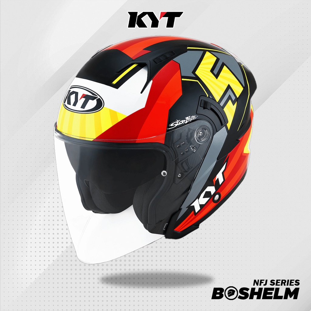 Jual BOSHELM Helm KYT NFJ JAUME MASIA 2019 Helm Half Face SNI Shopee
