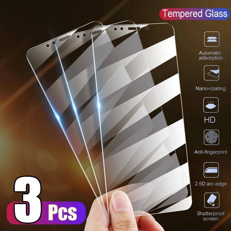 XIAOMI 3pcs Pelindung Layar Tempered Glass Untuk Redmi Note 8 8A 10 10C 7 9 9C 9T 9s 10 10s 11 11s Pro 5G Poco C40 F4 X3 Pro NFC