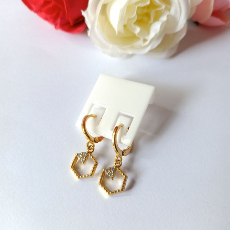 Anting xuping lapis emas wanita