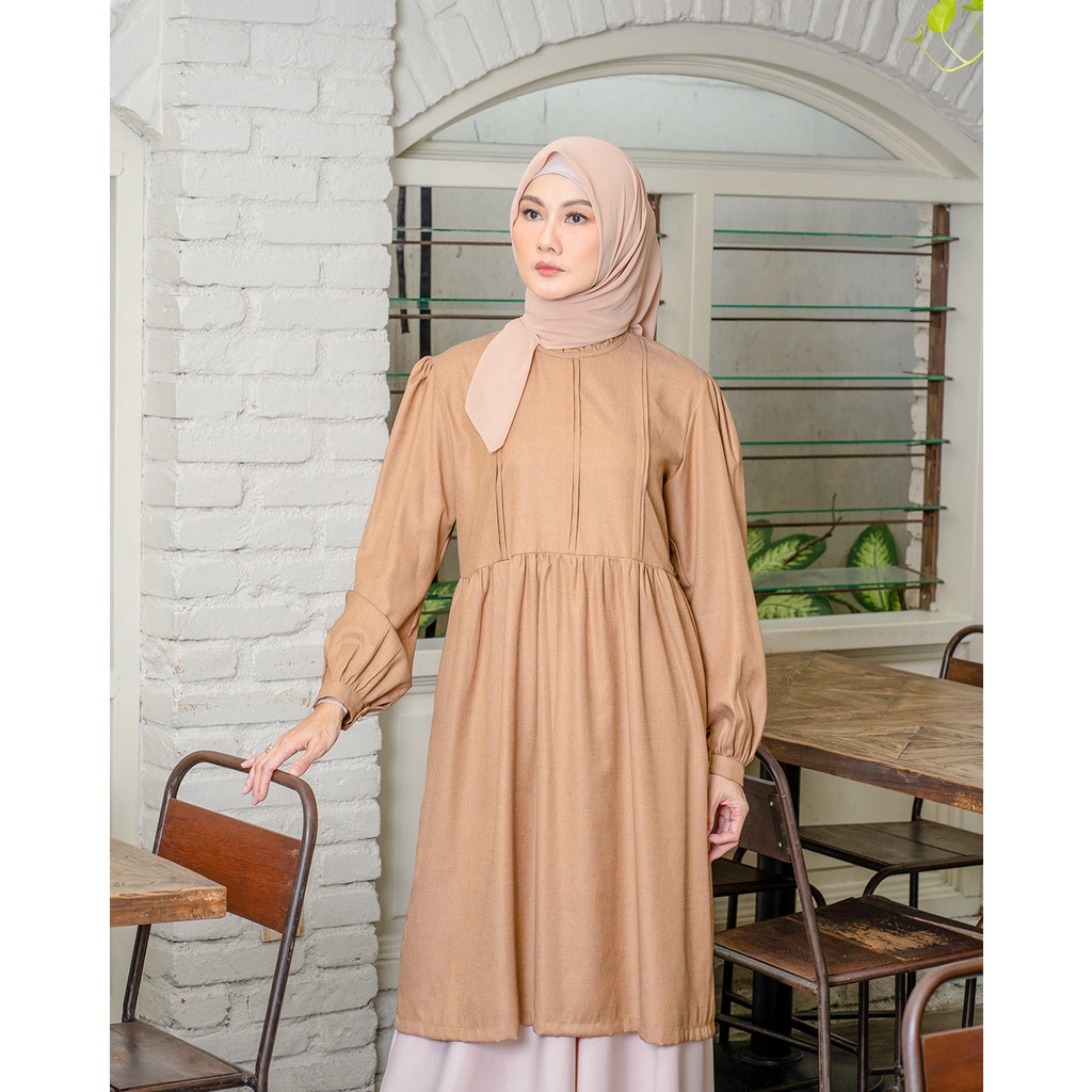 Monokhei - Glenda Tunic - Tunik Wanita | Baju Atasan  Muslim Wanita | Tunik Polos