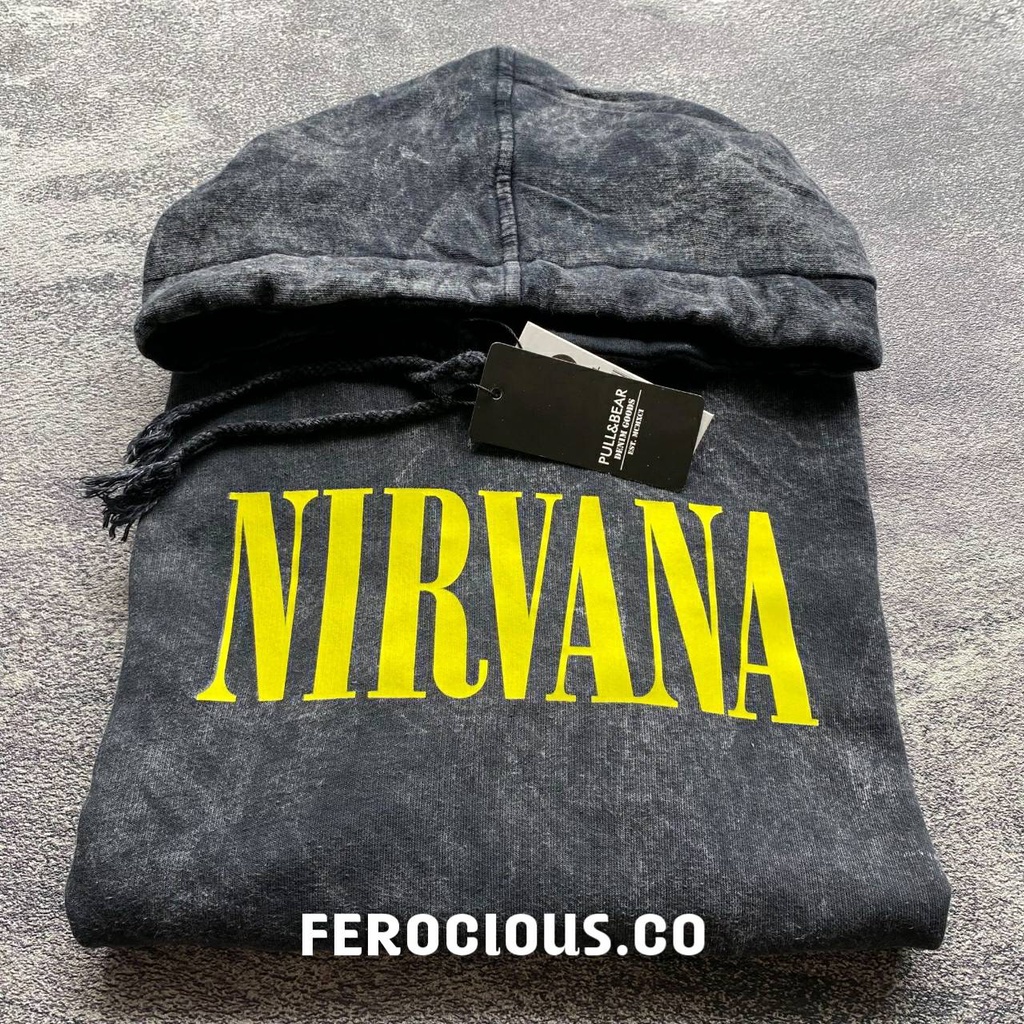 JAKET SWEATER HOODIE ORIGINAL NIRVANA SANDWASH FULL TAG&amp;LABEL FREE STIKER