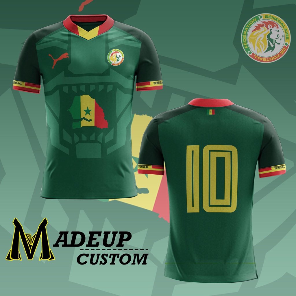 kaos baju club senegal home dewasa dan anak FullPrinting 3D