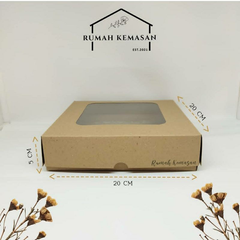 

box Kraft window 20x20x5