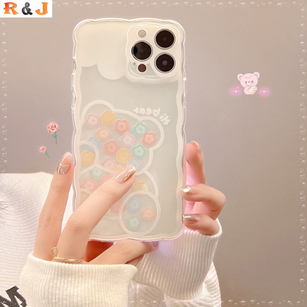 Soft Case Motif Beruang Bunga Untuk IPhone 14 14 Pro MAX 11 Pro 11 Pro MAX 12 12 Pro 12 Pro MAX IPhone 13 Pro MAX X XR XS MAX 6 6S 7 8 Plus SE