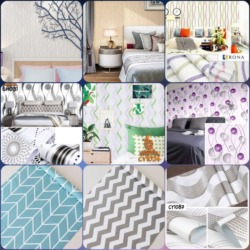 Wallpaper Stiker Dinding Spiral & Garis Gelombang Hitam, Bunga Matahari, Spiral Coklat Praktis Cokla