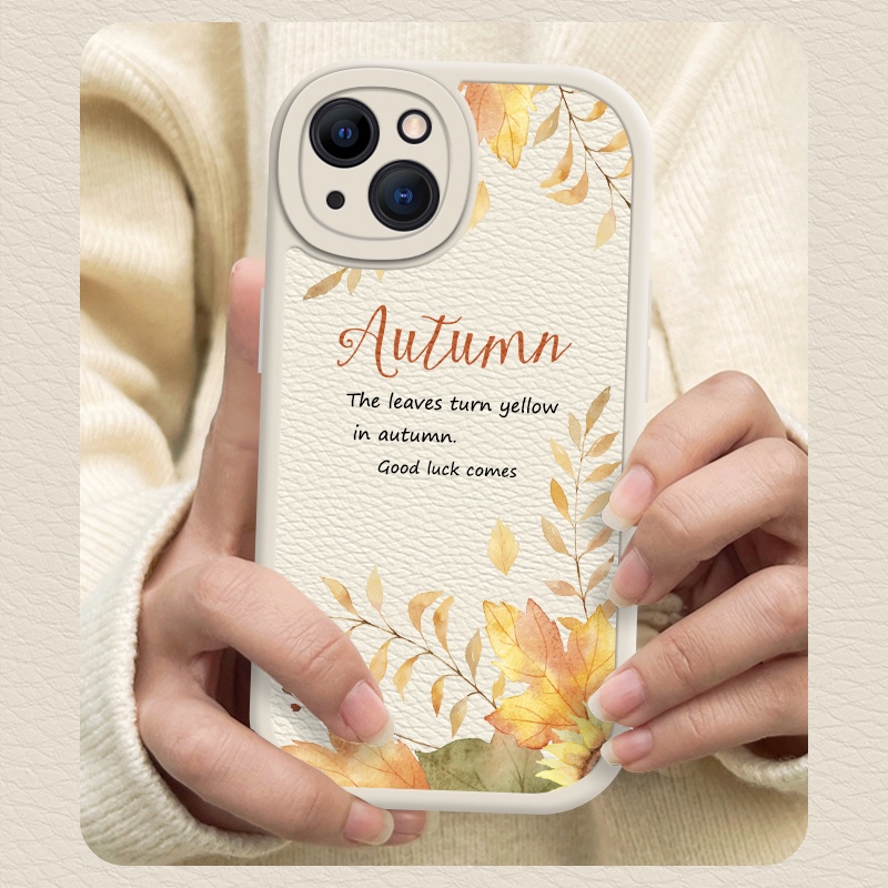 Soft Case Motif Lukisan Minyak Musim Gugur Untuk iPhone 6 / 7 / 8 Plus / X / XR / Xs Max 14 / 13 / 12 / 11 Pro Max
