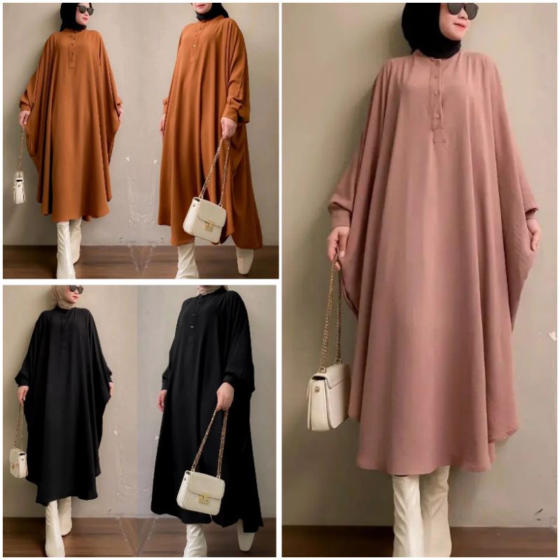 Amira long tunik JUMBO hijab fest/tunik BIG SIZE wanita muslimah/tunik cewek bandung