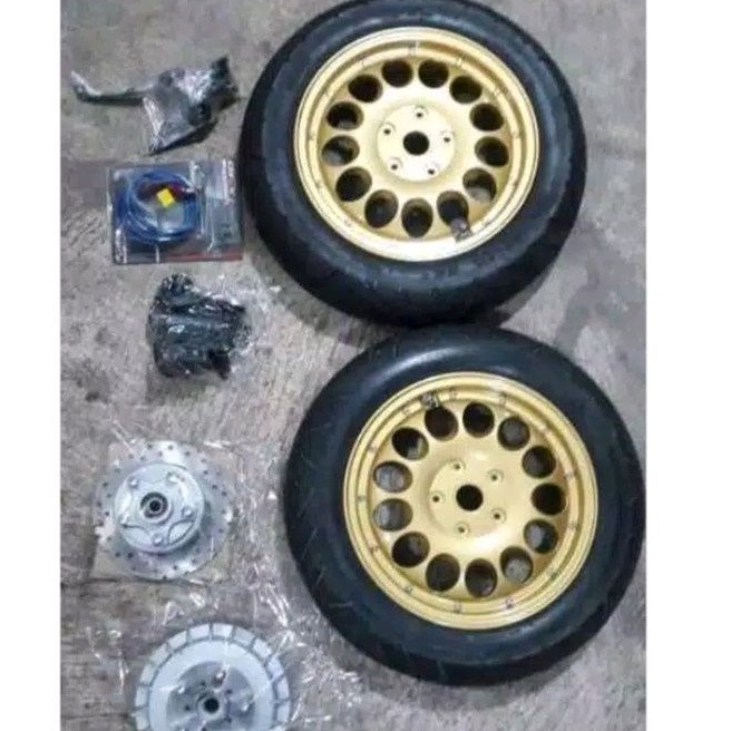 UPGRADE VELG VELK RING R 12 SET SEMUA VESPA KLASIK (KAKI 2&3) CAKRAM