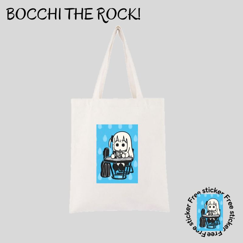 TOTE BAG ANIME BOCCHI THE ROCK HITORI GOTOU | RYO YAMADA | IKUYO KITA | NIJIKA IJICHI FREE STICKER