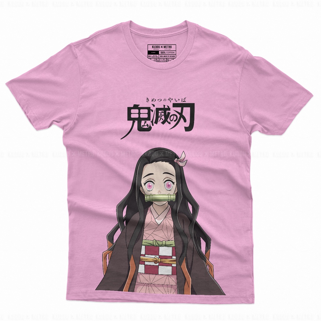 Tshirt Nezuko Cute Pink Anime Manga Demon Slayer Kimetsu No Yaiba Premium Unisex