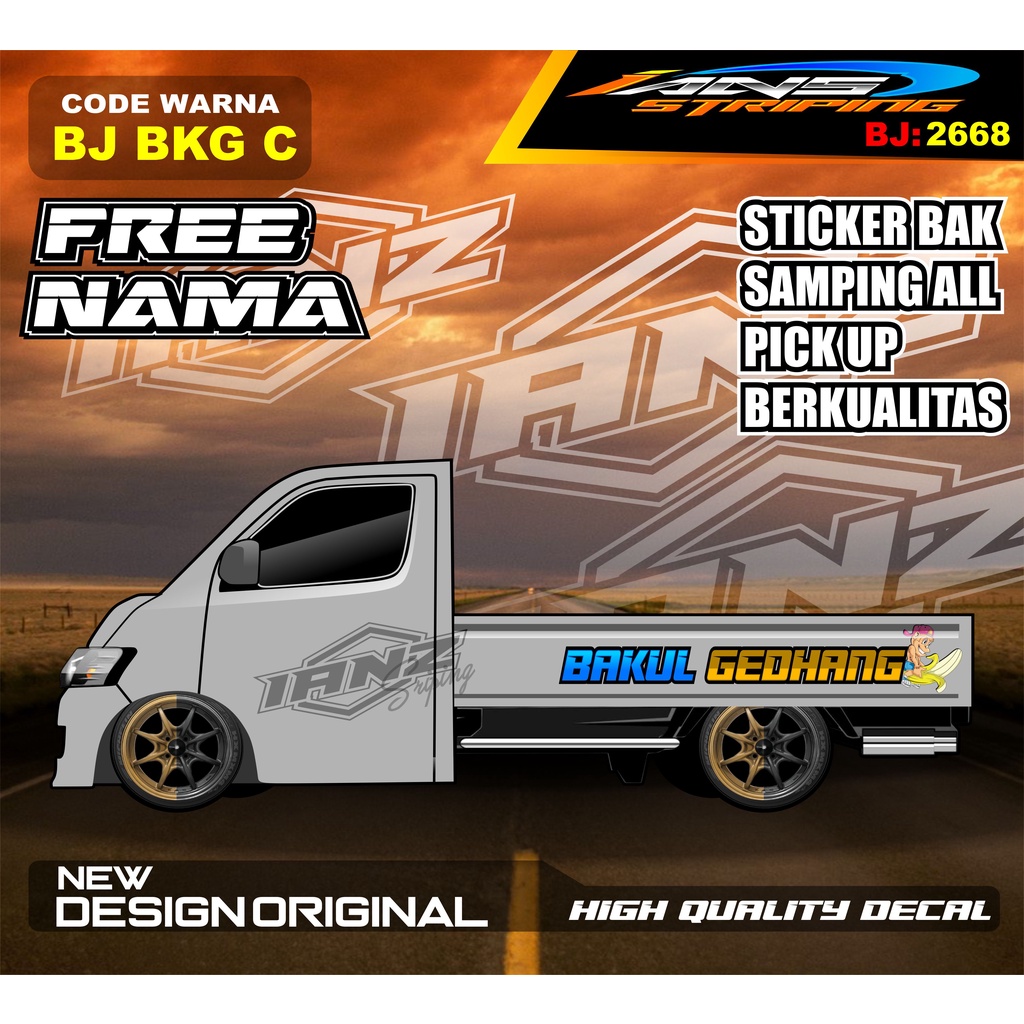 DECAL STIKER TULISAN BAK SAMPING  GRANMAX PICK UP / STICKER BAK SAMPING GRANMAX / DECAL STICKER GRANMAX PICK UP