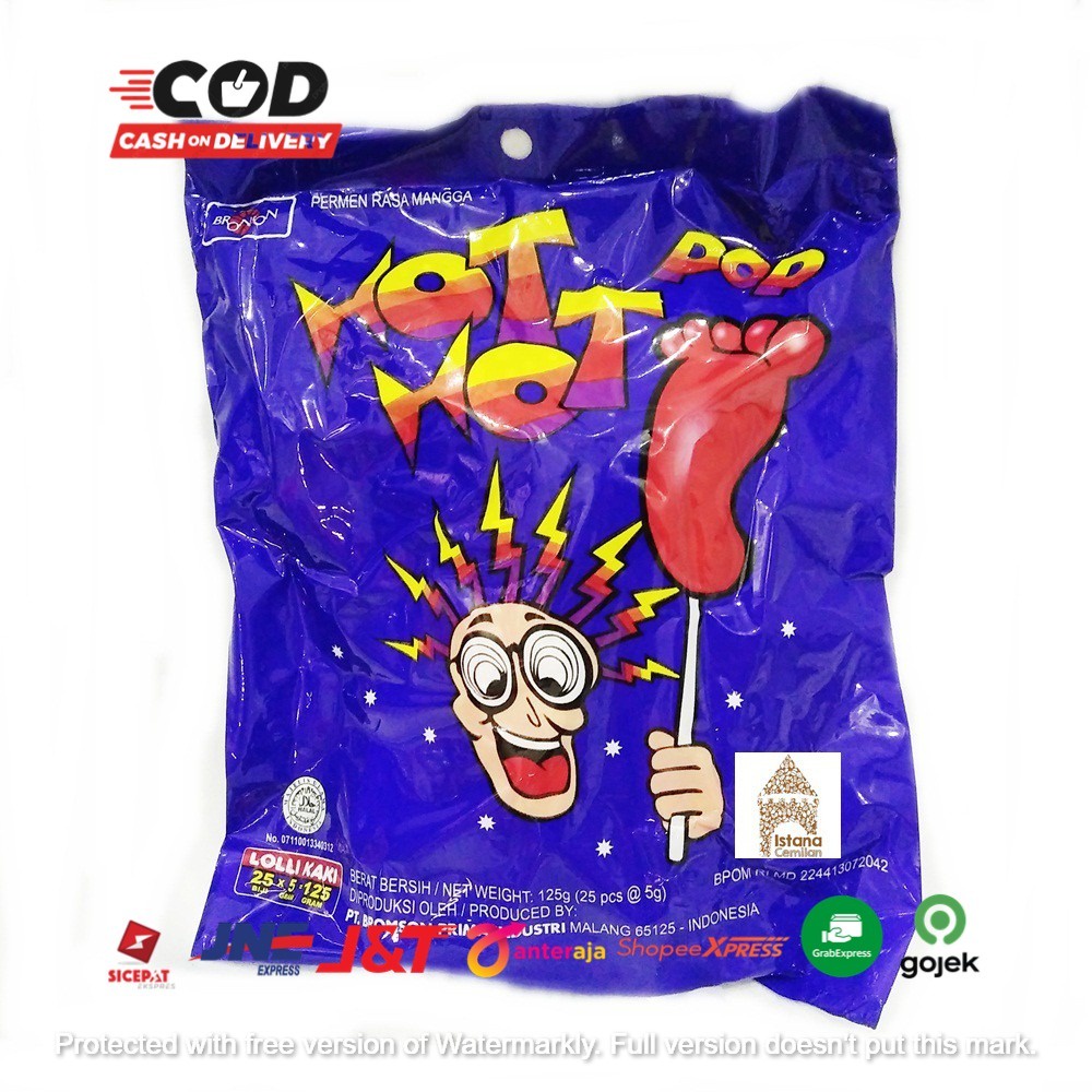 ( JSO )  Hot Hot Pop Permen Kaki 1 pack isi 25 pcs Hothot Pop Permen kaki Candy Snack Cemilan Anak Murah