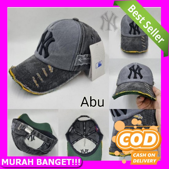 Promo Topi Baseball Motif Ny Model Sobek Topi Pria Distro Import Terbaru Topi Ny Baseball Pria Wanit