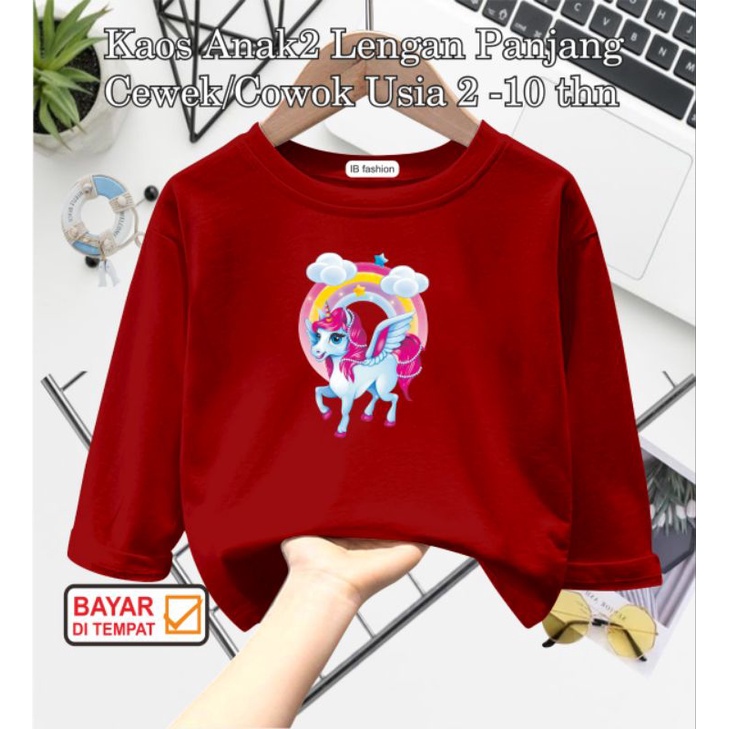 ((IB))KAOS ANAK PEREMPUAN PANJANG/PONY DIGITAL SABLON