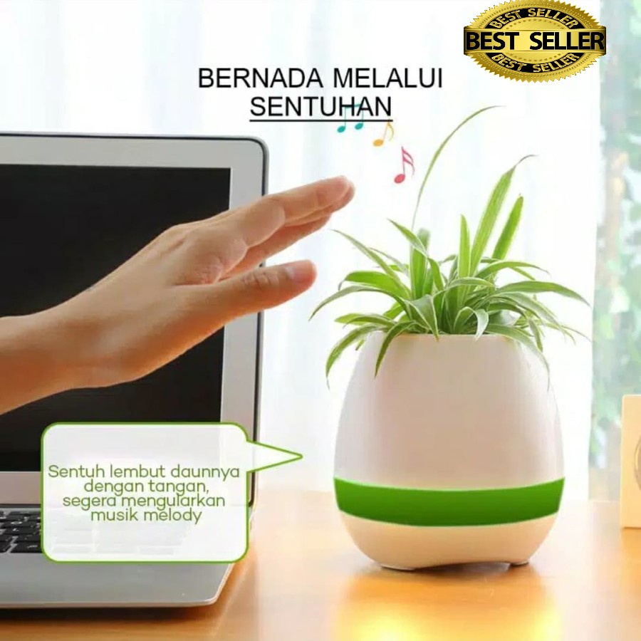 POT BUNGA MUSIK BLUTUT| POT MUSIC BLUETOOTH| POT BUNGA AUDIO SPEAKER| AKSESORIS MUSIC BLUETOOTH WIRE