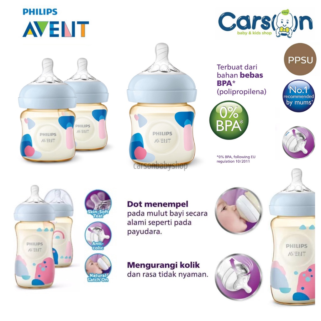 Avent Botol Susu Natural 260ml PPSU | Avent Natural Botol PPSU 0m+ 120ml | 1m +260ml