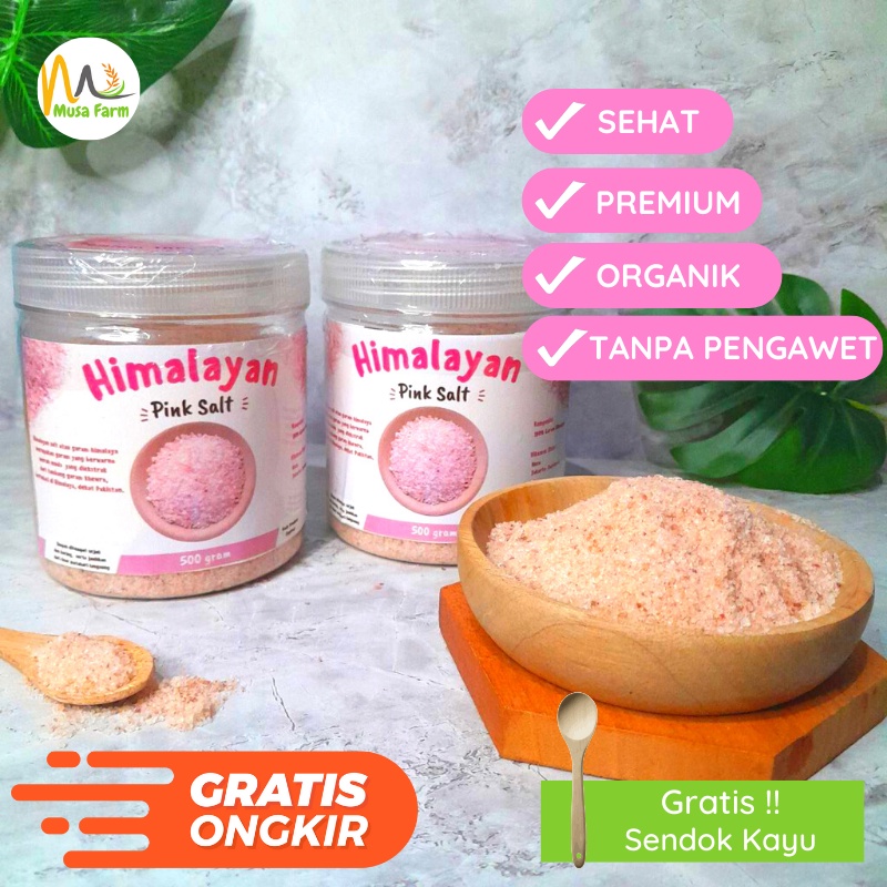 

Garam Himalaya Premium Organic Original 100% 500 Gram Natural | Himsalt Organik Himalayan Pink Salt Pure Murni Sea Salt Rock Salt