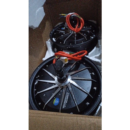 Dinamo bldc 12" 48v - 72v 1500w,2000w,3000w hub motor listrik yuma motor