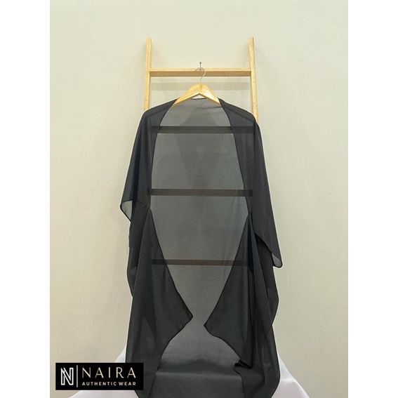 Fente Outer Scarf Ceruty Cardigan Polos Basic Wanita