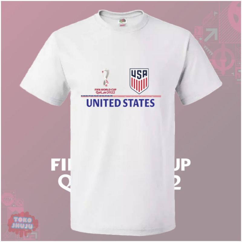 Baju Kaos Piala Dunia World Cup 2022 Team United States